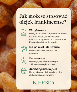 Instrukcja stosowania olejku eterycznego Frankincense (kadzidłowiec)