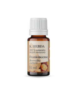 Butelka olejku Frankincense (kadzidłowiec) – packshot na białym tle