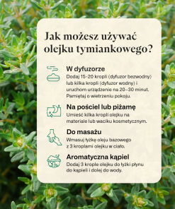 Jak stosować olejek tymiankowy K. HEBDA – aromaterapia, kąpiel, masaż, inhalacja i zastosowanie dla całej rodziny