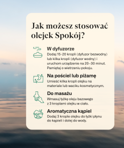 Jak stosować mieszankę olejków eterycznych Spokój K. HEBDA – dyfuzja, kąpiel, masaż i wieczorny relaks