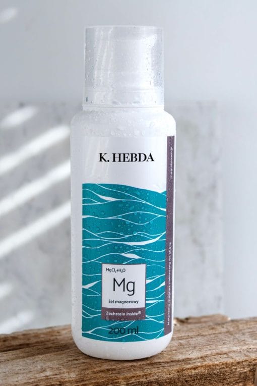 Butelka żelu magnezowego Klaudyna Hebda magnez transdermalny