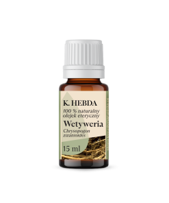 Olejek Wetiweriowy K. Hebda 15 ml – naturalny olejek eteryczny z Vetiveria zizanioides