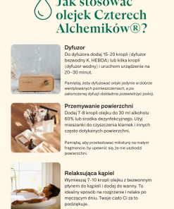 Olejek Czterech Alchemików® w użyciu w domu – aromaterapia, kąpiel, przemywanie powierzchni, dyfuzor