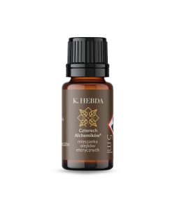 Butelka 5 ml Olejek Czterech Alchemików na białym tle