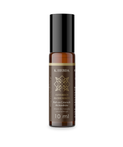 Roll-on Czterech Alchemików – mieszanka olejków eterycznych w oleju jojoba, packshot na białym tle