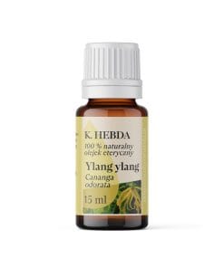 Naturalny olejek eteryczny Ylang Ylang 15 ml – Klaudyna Hebda, butelka na białym tle