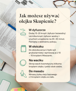 Jak używać olejek Skupienie K. HEBDA – naturalne sposoby na koncentrację i energię