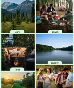 Zastosowanie Żel po ukąszeniach Klaudyna HEBDA w plenerze: góry, biwak, taras, jezioro, camping i grill w naturalnej scenerii.