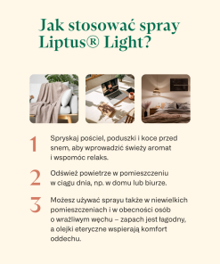 Instrukcja stosowania sprayu Liptus Light z naturalnymi olejkami eterycznymi