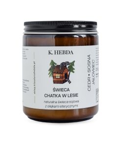 Chatka w Lesie – naturalna świeca z olejkami eterycznymi, cedr, sosna, jałowiec