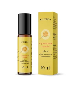 Roll-on Cytrusowa radość K. Hebda 10 ml – olejek do masażu i aromaterapii o cytrusowym zapachu