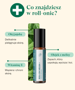 Roll-on Melisa PLUS K. HEBDA – składniki: olejek melisowy, jojoba, witamina E
