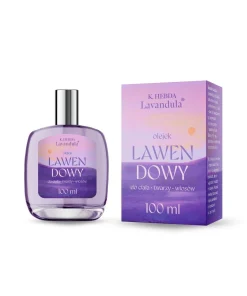 Olejek lawendowy Lavandula K. Hebda packshot – naturalny olejek do ciała, twarzy i włosów o aromaterapeutycznym zapachu.