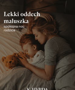 Śpiąca mama i dziecko po wieczornym zastosowaniu olejku Lekki Oddech Noc.