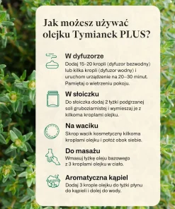 Jak stosować olejek Tymianek PLUS K. Hebda – sposoby użycia w dyfuzorze, kąpieli i masażu
