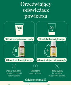Przepis na odświeżacz powietrza z olejkiem miętowym i cytrynowym