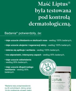 Maść Liptus przebadana dermatologicznie – bezpieczna także dla wrażliwej skóry
