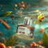 Packshot perfum Sea Paradox na tle morskich fal