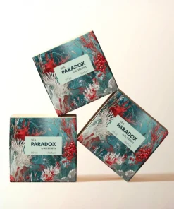 Opakowanie perfum Sea Paradox by K. Hebda z motywem rafy i morskich barw, elegancka prezentacja produktu.