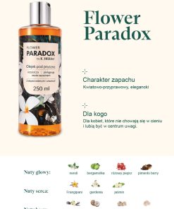 Olejek pod prysznic Flower Paradox od Klaudyny Hebdy – karta zapachowa z kwiatowymi i przyprawowymi nutami