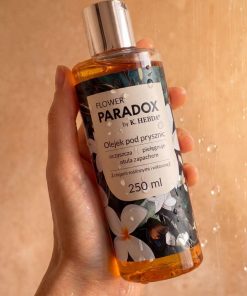Olejek pod prysznic Flower Paradox od Klaudyny Hebdy – delikatna emulsja pod prysznicem z kwiatowym aromatem