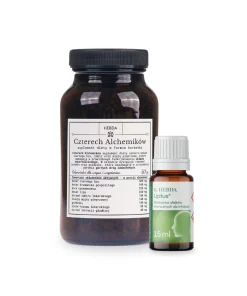 Zestaw herbatka Czterech Alchemików i olejek Liptus Klaudyna Hebda, naturalny rytuał zapachu i ciepła