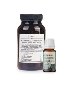 Zestaw herbatka Czterech Alchemików i olejek eukaliptusowy Klaudyna Hebda, rytuał natury