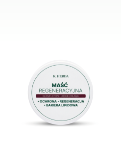 Maść regeneracyjna K. Hebda 100g w białym słoiczku, naturalny krem barierowy do rąk i ciała.