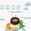 Infografika prezentująca słoiczek Balsamu Lekki Oddech K. Hebda Kids otoczony ziołami i plasterkiem pomarańczy, z widocznymi ikonami badań pediatrycznych, dermatologicznych i klinicznych.