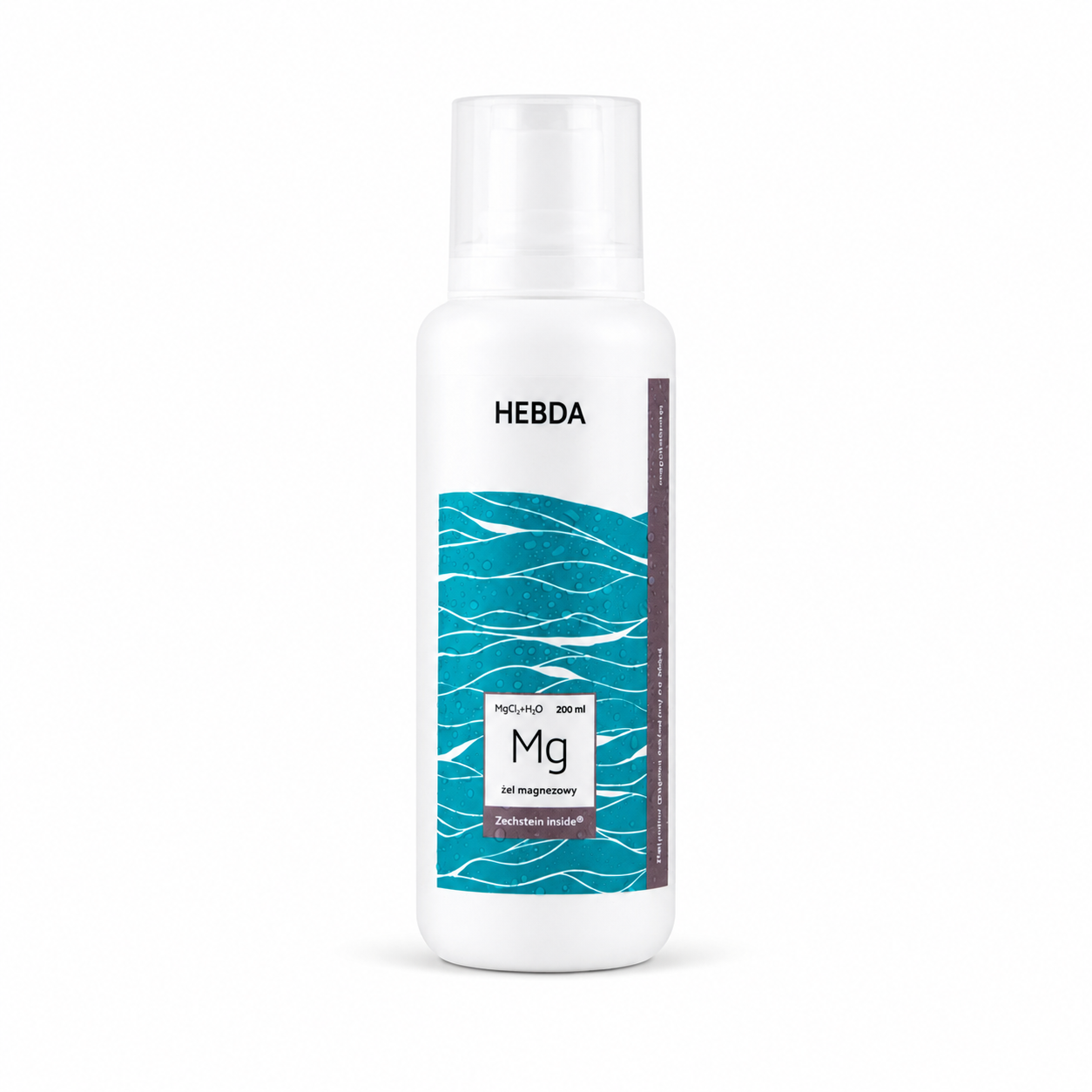 Żel magnezowy K. Hebda 200 ml z chlorkiem magnezu Zechstein Inside® na białym tle