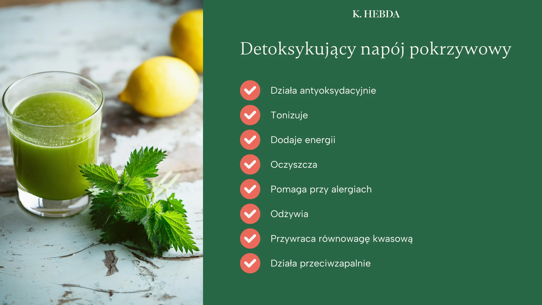 Sok z pokrzywy właściwości