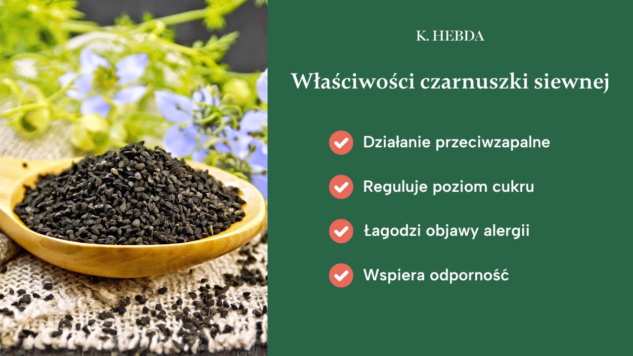 Właściwości czarnuszki siewnej Właściwości czarnuszki siewnej