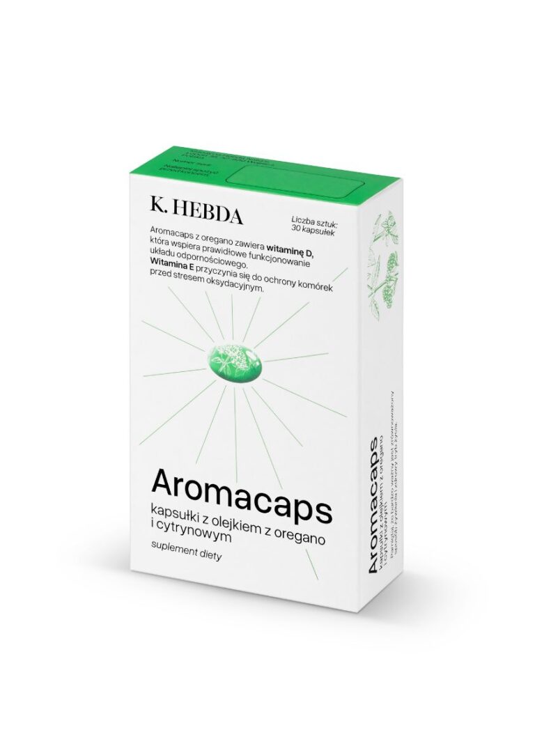 Aromacaps K. HEBDA – kapsułki z olejkiem z oregano i cytrynowym, 30 sztuk