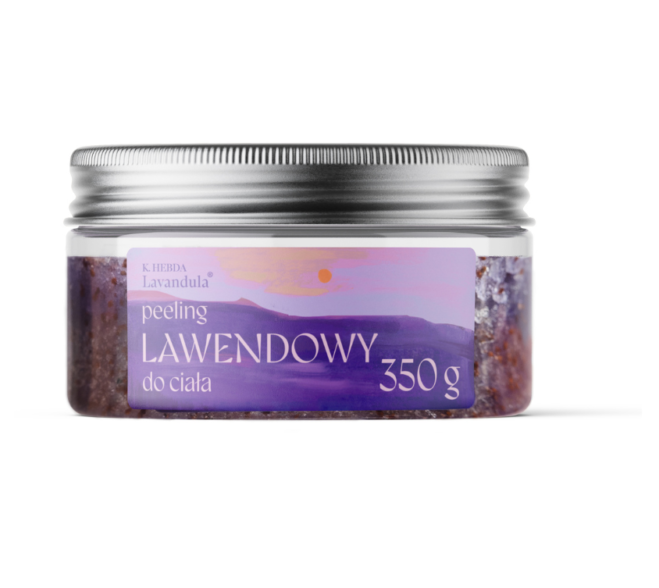 Lawendowy peeling cukrowy K. Hebda Lavandula – packshot na białym tle