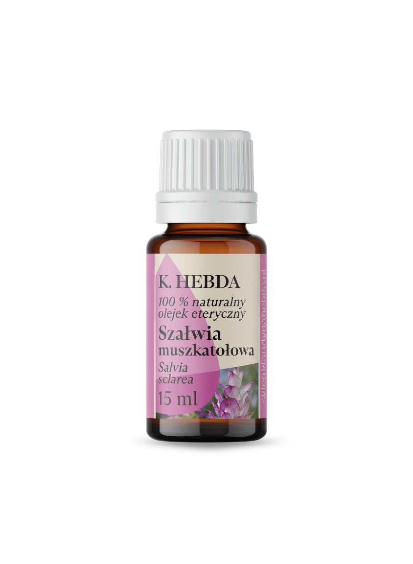 Olejek Szałwia muszkatołowa K. Hebda 15 ml – naturalny olejek eteryczny Salvia sclarea