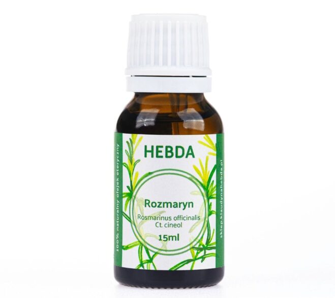 Olejek Rozmarynowy K. Hebda 15 ml – naturalny olejek eteryczny z rozmarynu