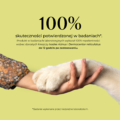 Grafika informująca o 100% skuteczności spray Nutta Pets na kleszcze Ixodes ricinus i Dermacentor reticulatus.