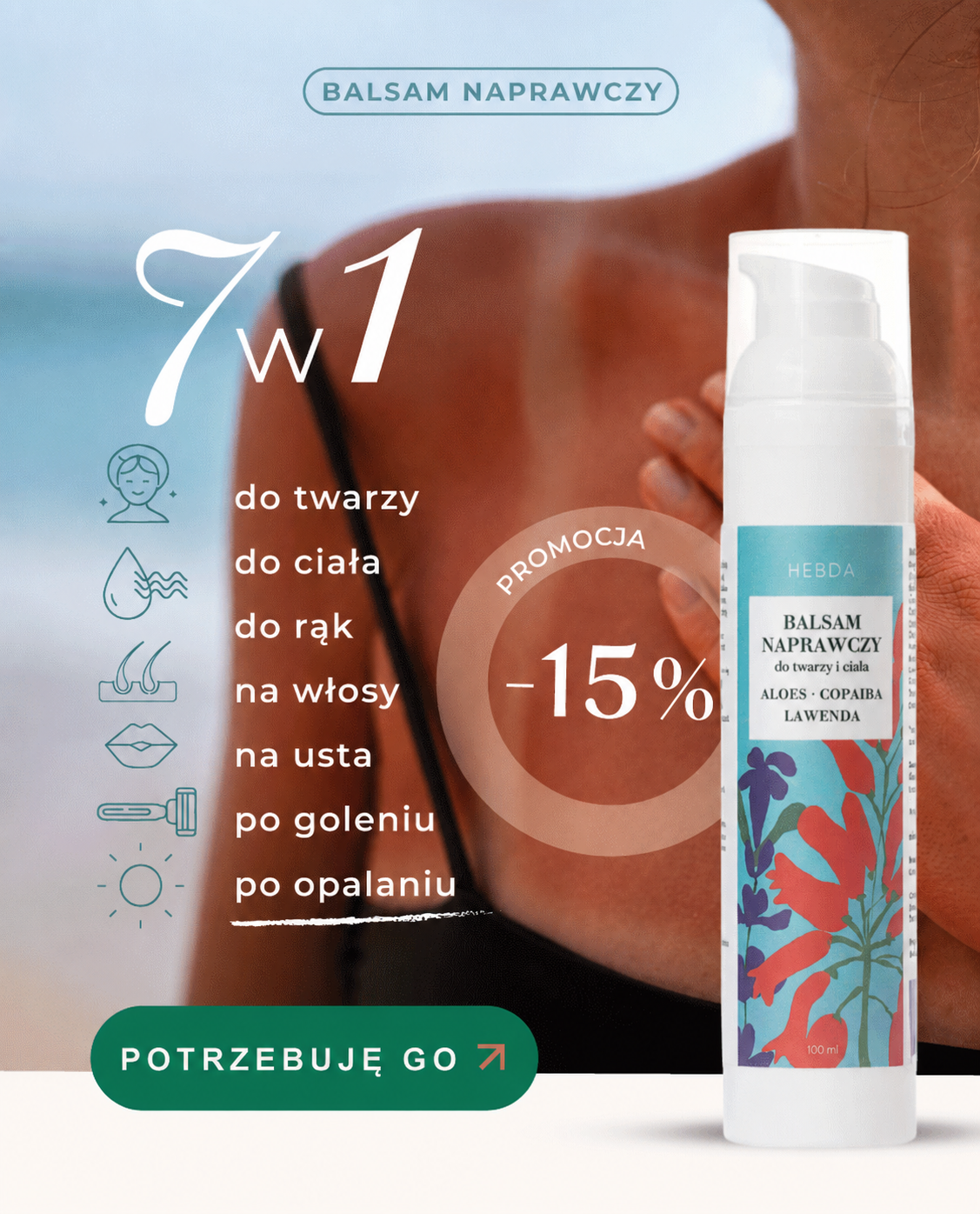 Balsam Naprawczy - wakacyjny banner promocyjny