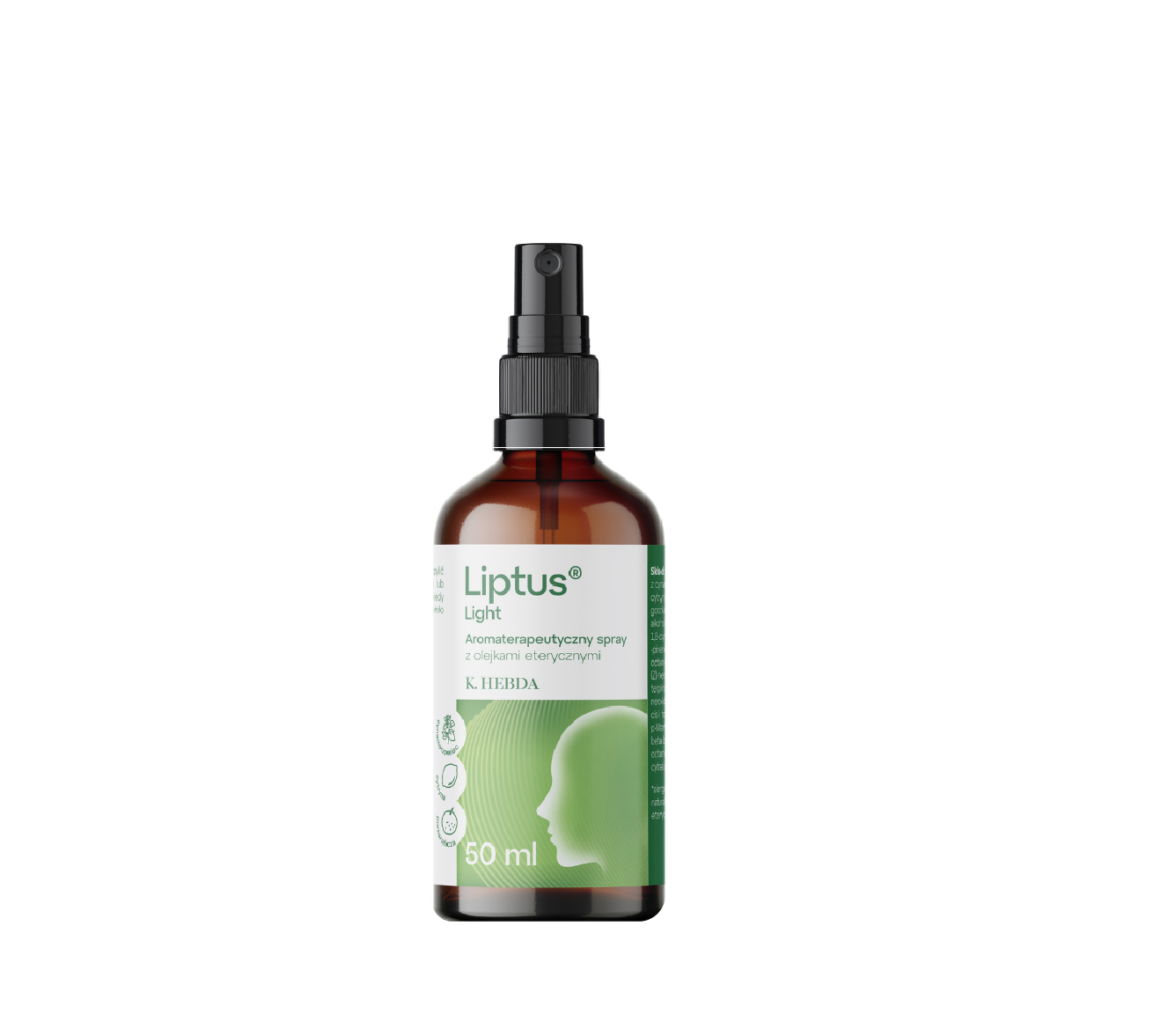 Aromaterapeutyczny spray z olejkami eterycznymi Liptus Light 100ml butelka z atomizerem odświeżacz powietrza