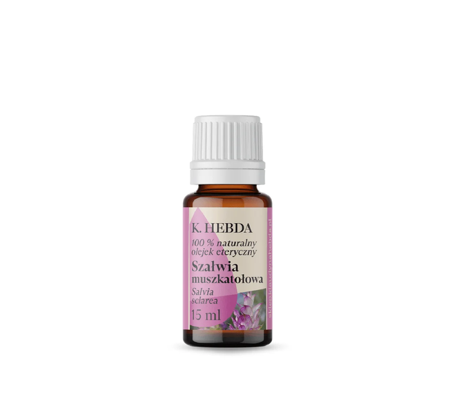Olejek Szałwia muszkatołowa K. Hebda 15 ml – naturalny olejek eteryczny Salvia sclarea